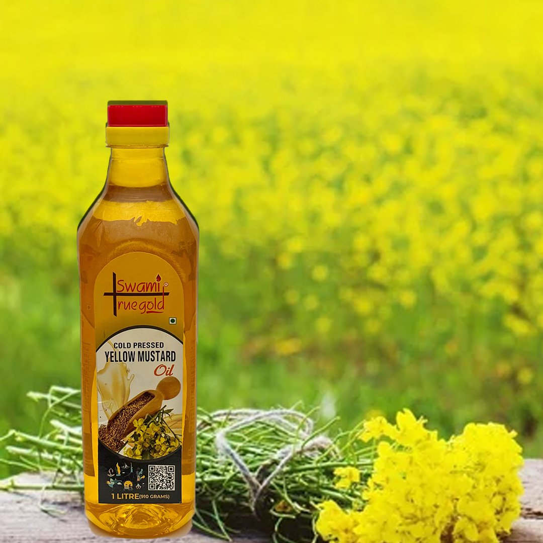 Yellow Mustard Oil – Pure, Powerful & Packed with Benefits! (1L Bottle)